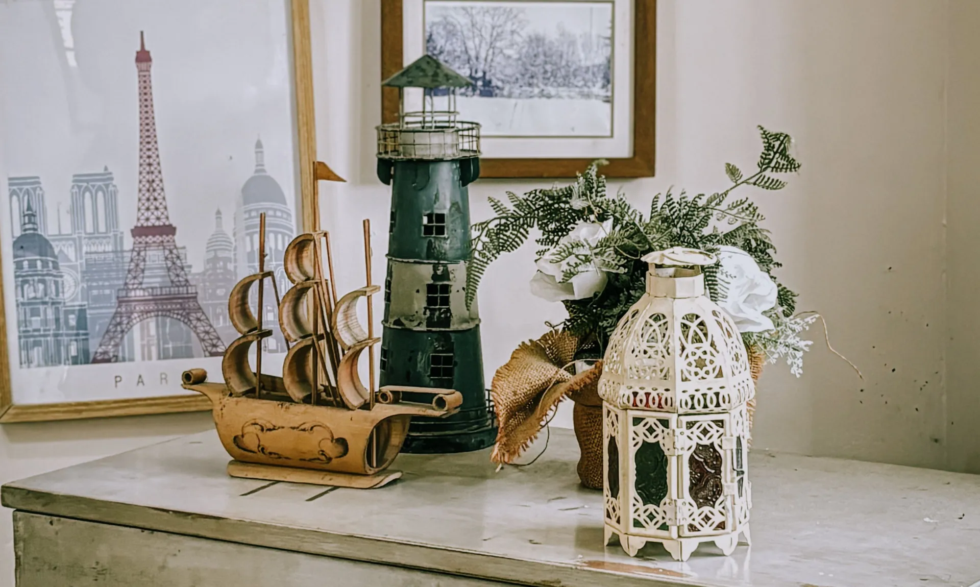 Some vintage thrift store finds used for home decor
